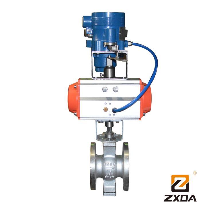 广东供应气动V型调节球阀，气动调节阀配置，气动V型球阀厂家直销